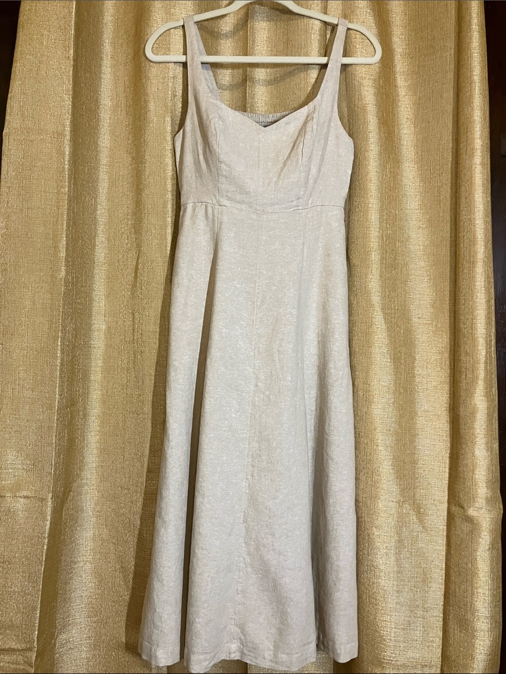 Old Navy Cream Maxi Dress with Scoop Neck
